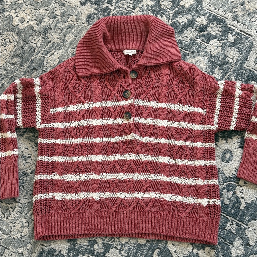 Garnet Hill • Linen & Organic-Cotton Button-Detail Sweater - Picture 6 of 9